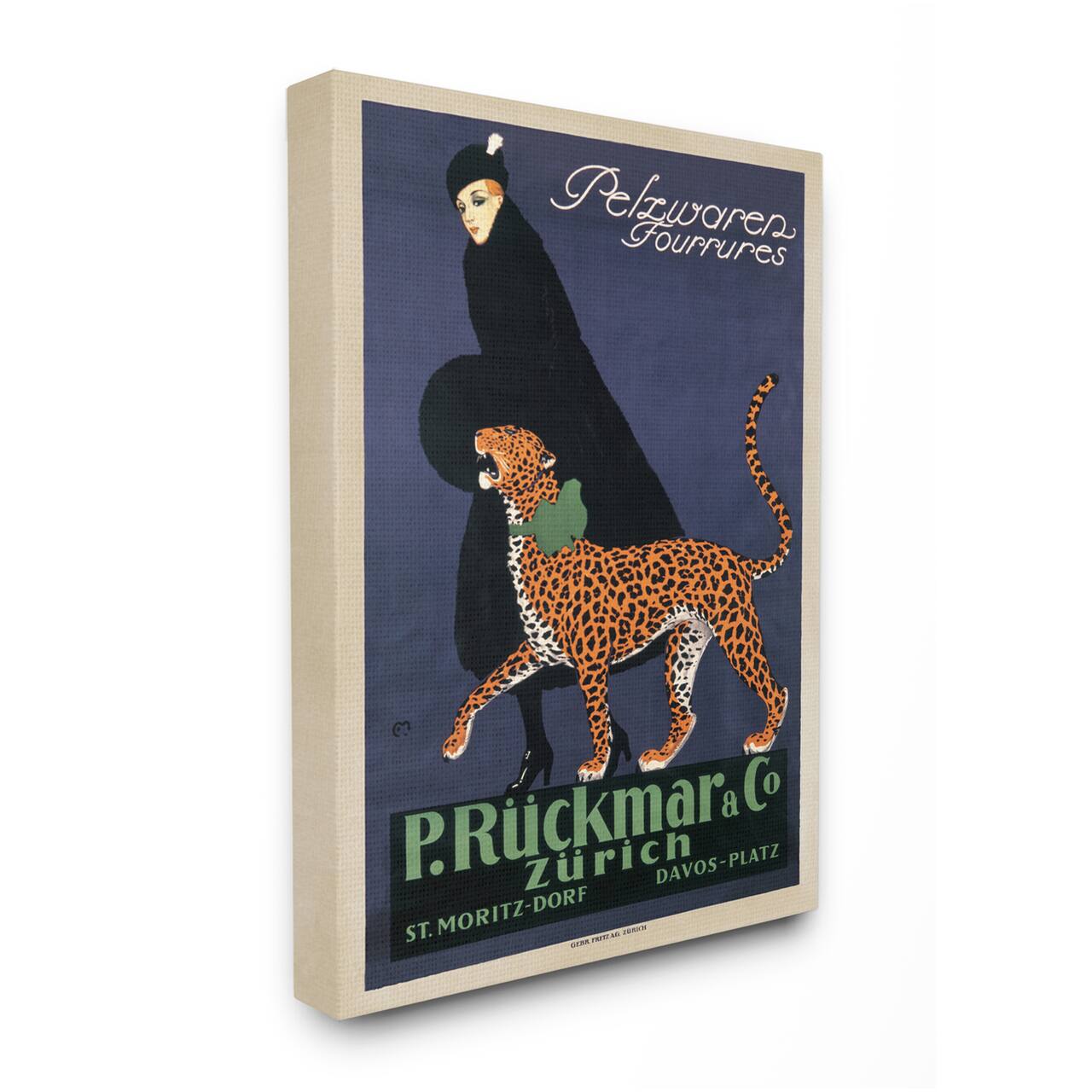 Stupell Industries Vintage Women's Fashion Campaign with Leopard Canvas Wall Art